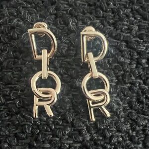 Dior Gold Logo Earrings
